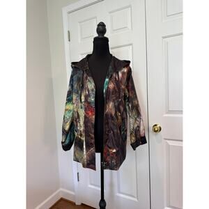 Angel Apparel Watercolor Hooded Rain Jacket